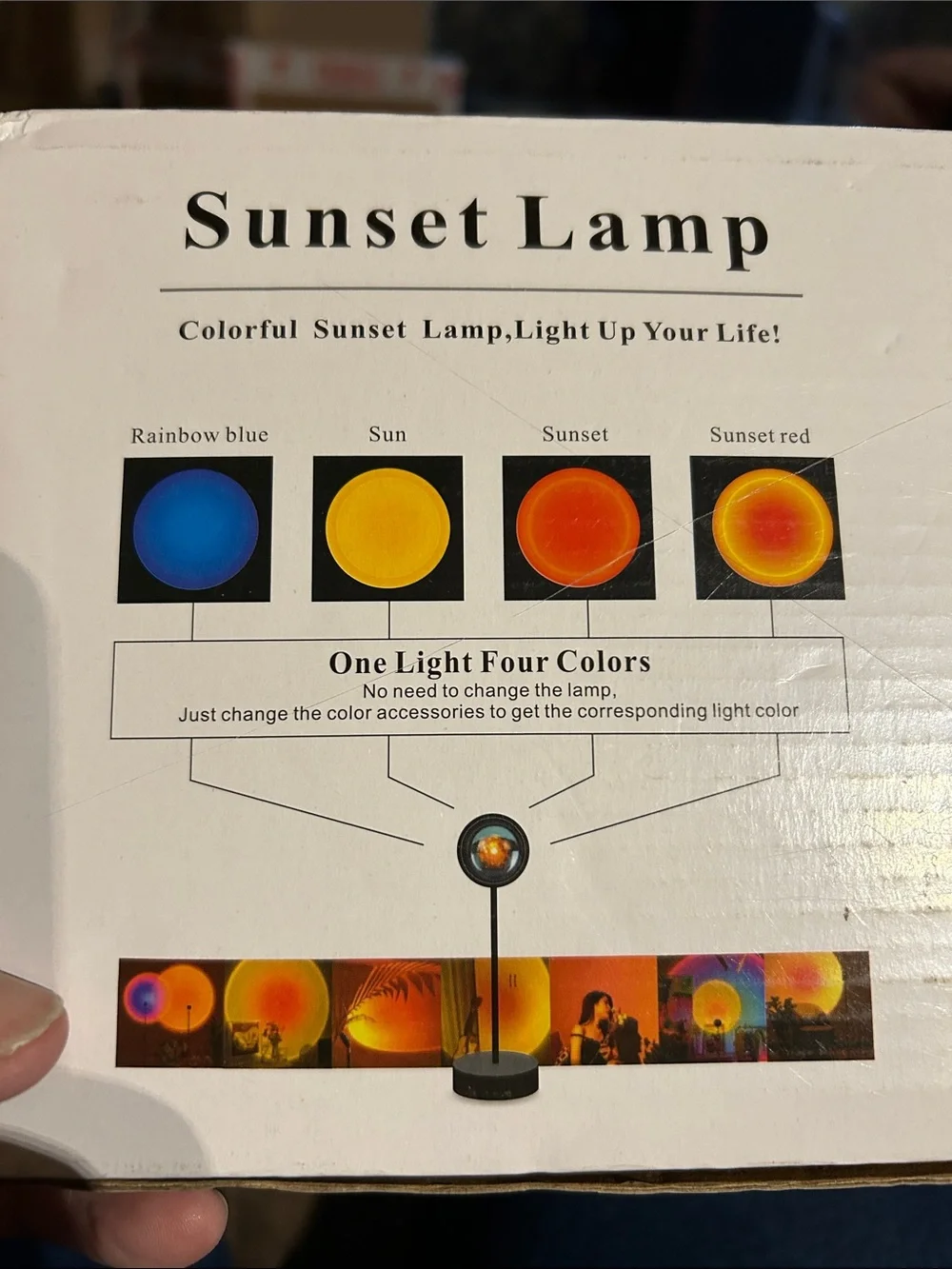 USB LED sunset Lamp in Black